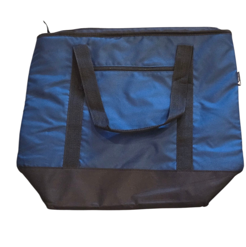 NWOT Blue and Black Large Cooler Insulated Tote Bag 21"x18"x9"